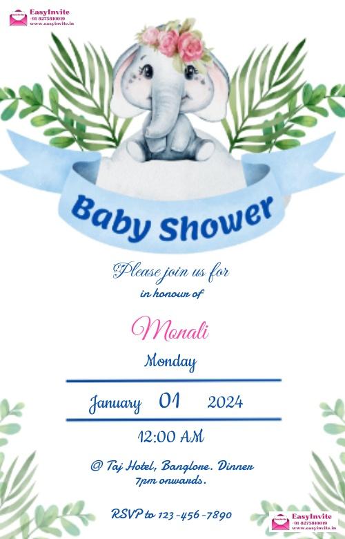 Rainbow Baby Shower Invitation Card - EasyInvite