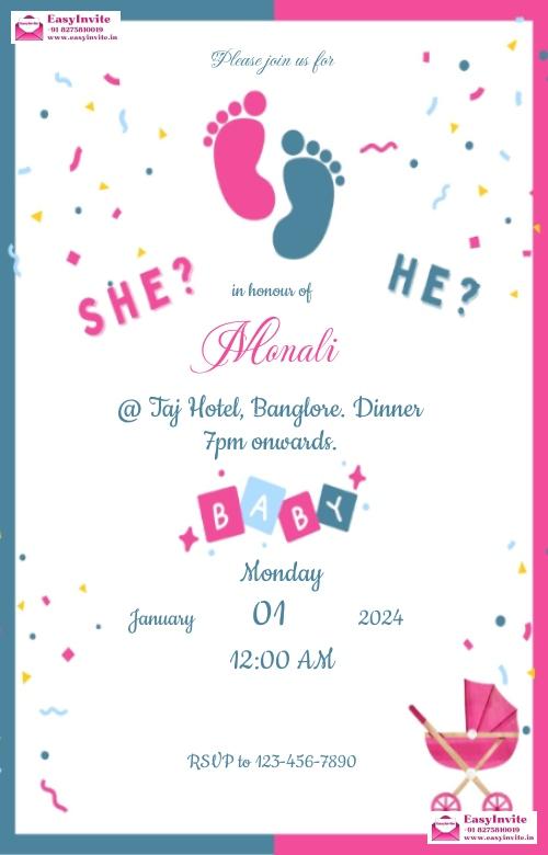 Princess Castle Baby Shower Invitation Card - EasyInvite