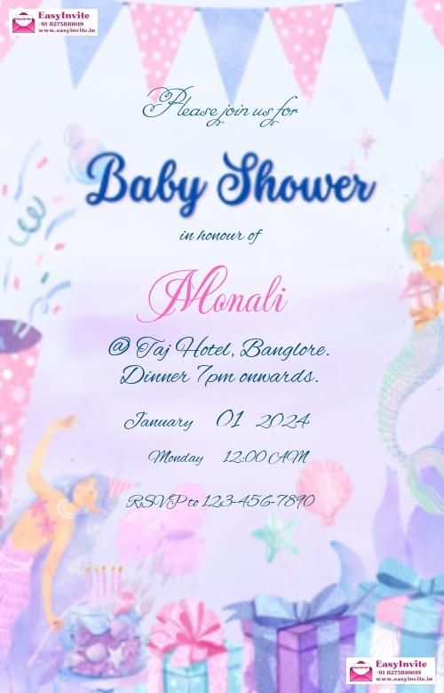 Teddy Bear Baby Shower Invitation Card - EasyInvite