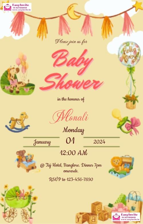 Magical Fairy Tale Baby Shower Invitation Card - EasyInvite