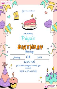 Make Personalized Birthday Invitation Cards - EasyInvite