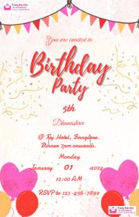 Customize Birthday Invitations with Photo - EasyInvite