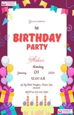 Create Personalized Birthday Invitations with Photos - EasyInvite