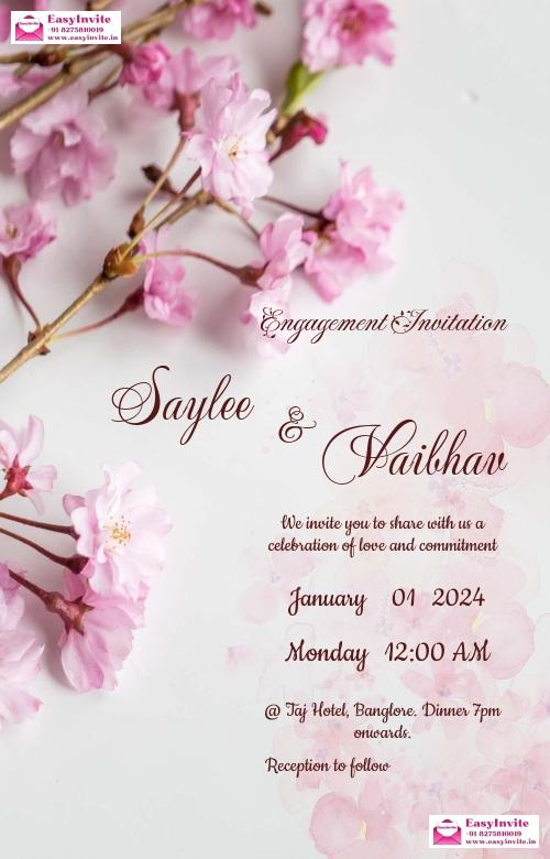 Elegant Engagement Invitation - Free Name Editing!