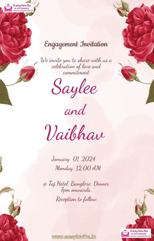 Creative Engagement Invitation - Free Name Editing!