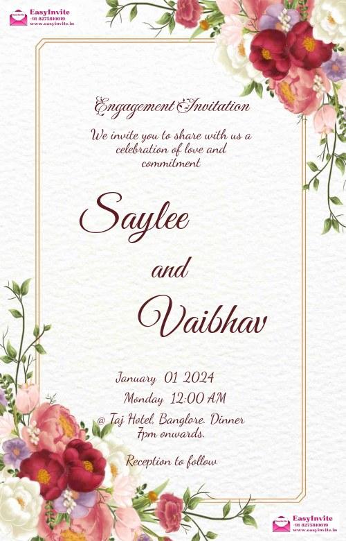 Stylish Engagement Invitation - Personalize Now!