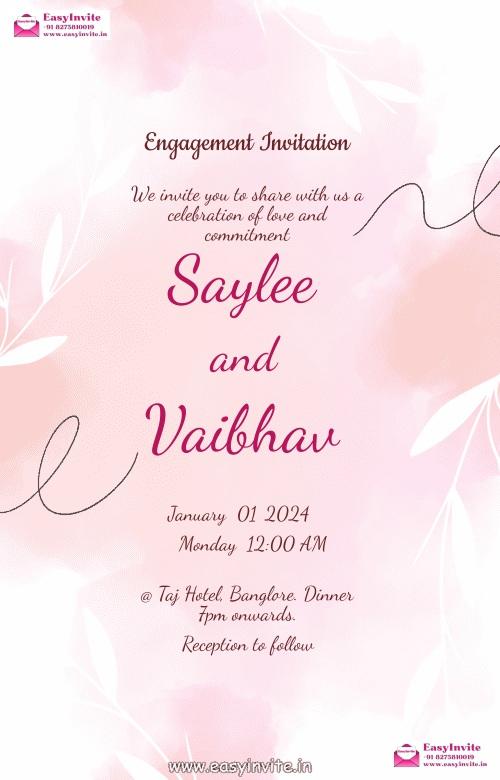 Simple Engagement Invitation - Edit and Print!