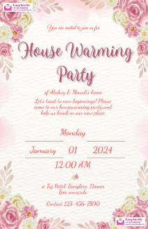 Free Housewarming Invitation Card Creator - EasyInvite