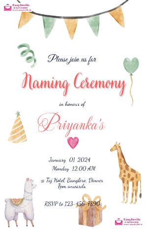 how to make naming ceremony invitation video