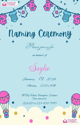 naming ceremony invitation card design free