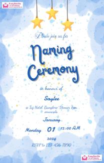 make naming ceremony invitation card online free