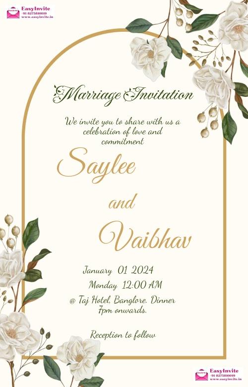 Design Trendy and Stylish Wedding Invitations EasyInvite