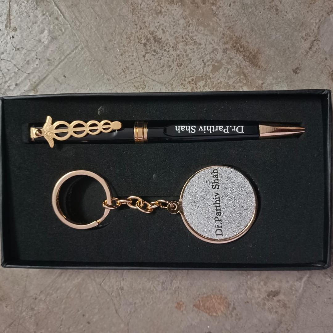 Pen Keychain Combo Gift for Advocate, Doctor, CA | Professional Gift Set