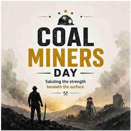 coal miners day greeting cards