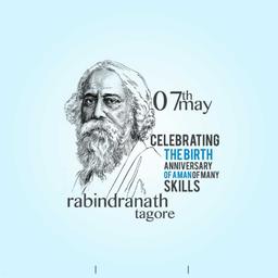 rabindranath tagore jayanti greeting cards