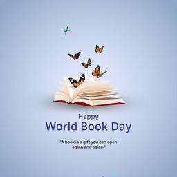 world book and copyright day greeting cards