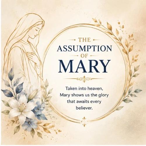 assumption of mary festival greeting cards