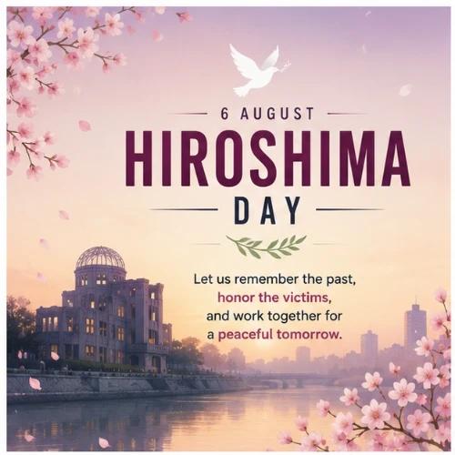hiroshima day festival greeting cards