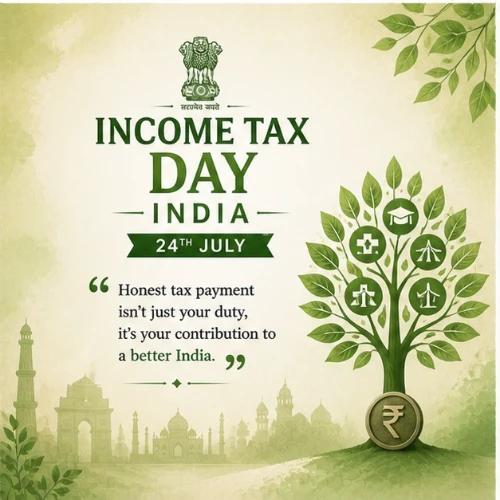 income tax day india festival greeting cards