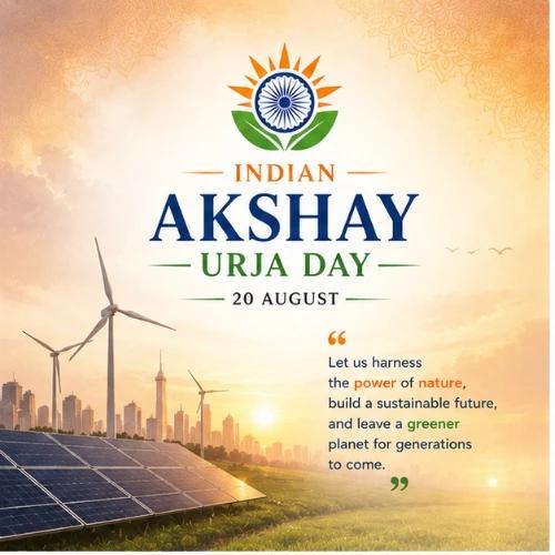 indian akshay urja day festival greeting cards