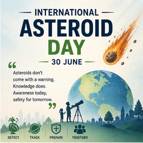 international asteroid day festival greeting cards