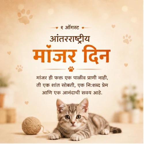 international cat day festival greeting cards