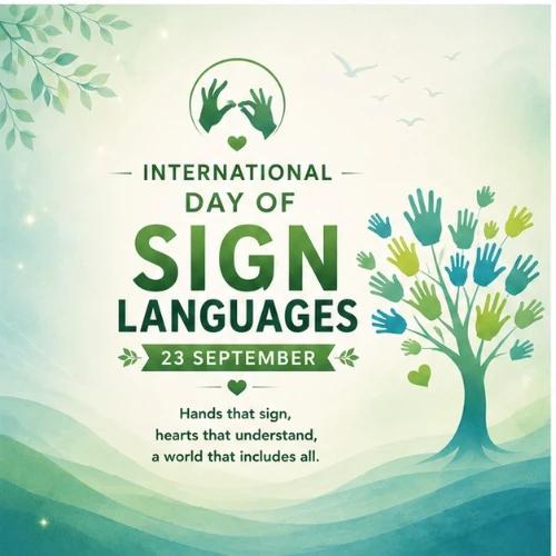 international day of sign languages festival greeting cards
