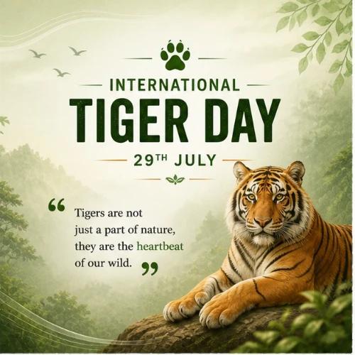 international tiger day festival greeting cards