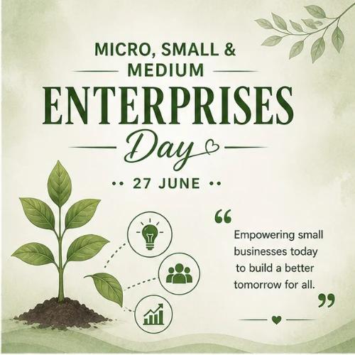 micro small and medium enterprises day festival greeting cards