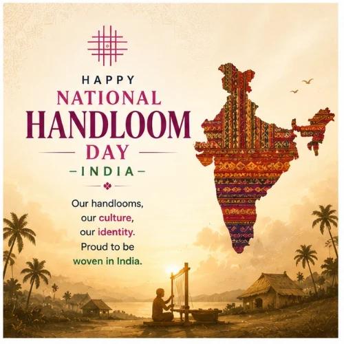 national handloom day india festival greeting cards