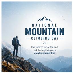 national mountain climbing day greeting cards