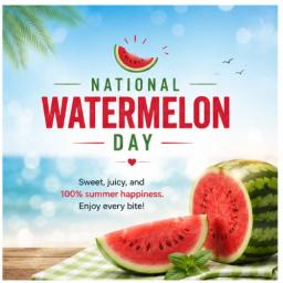 national watermelon day greeting cards