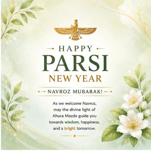 parsi new year festival greeting cards