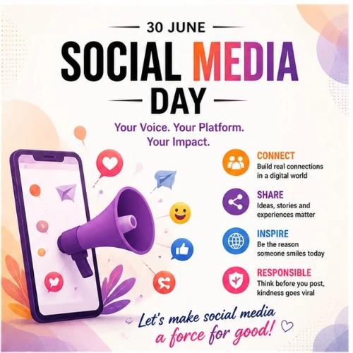 social media day festival greeting cards