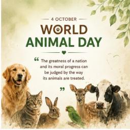 world animal day greeting cards