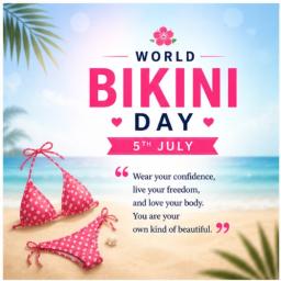 world bikini day greeting cards