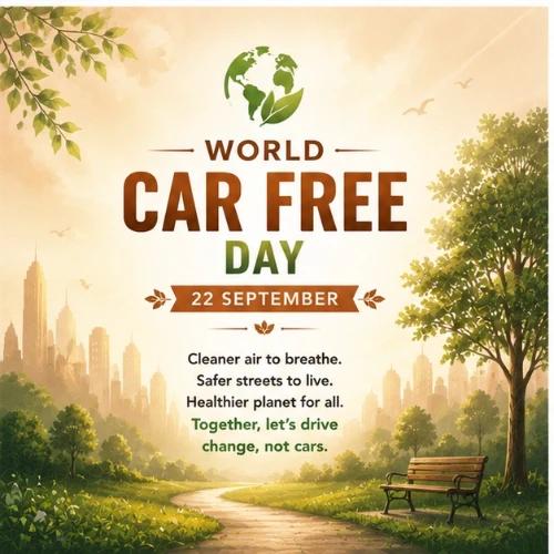 world car free day festival greeting cards