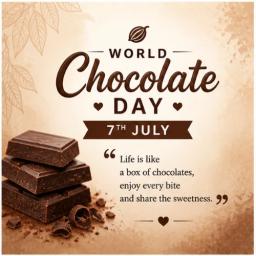 world chocolate day greeting cards