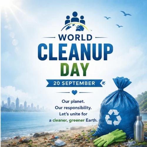 world cleanup day festival greeting cards