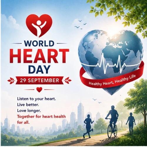 world heart day festival greeting cards