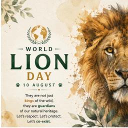 world lion day greeting cards