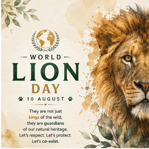 world lion day festival greeting cards
