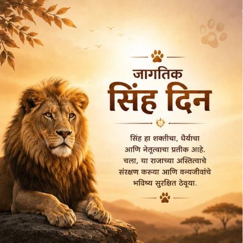 world lion day festival greeting cards