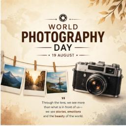world photography day greeting cards