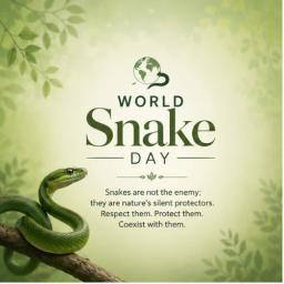 world snake day greeting cards