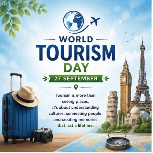 world tourism day festival greeting cards