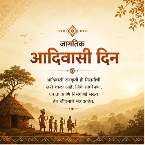 world tribal day festival greeting cards