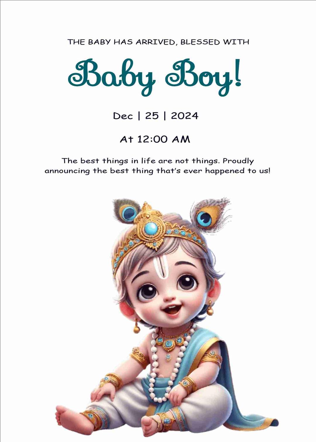 birth announcement