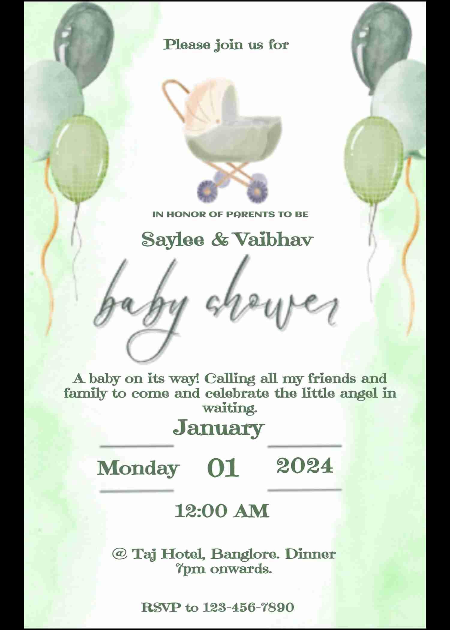Adorable animal-themed baby shower invitation card - easyinvite