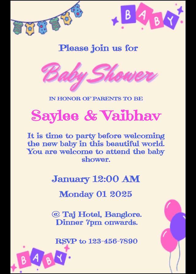 Garden tea party baby shower invitation card - easyinvite